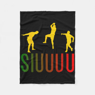Siuuuu Funny Soccer Footll Boys Men Women Soccer P Fleece Blanket