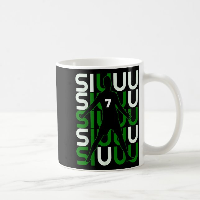Siuuuu Funny Soccer Present For Soccer Lovers Fan  Coffee Mug (Right)