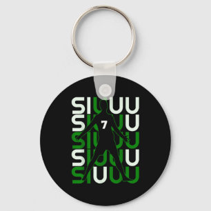 Siuuuu Funny Soccer Present For Soccer Lovers Fan Keychain