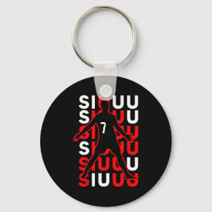 Siuuuu Funny Soccer Present For Soccer Lovers Fan Keychain