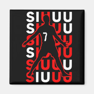 Siuuuu Funny Soccer Present For Soccer Lovers Fan  Magnet
