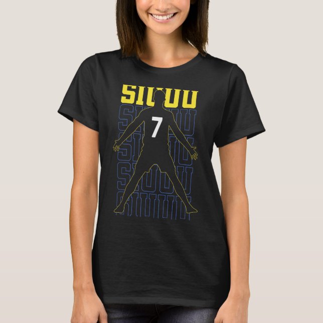 Siuuuu Funny Soccer Present For Soccer Lovers Fan  T-Shirt (Front)
