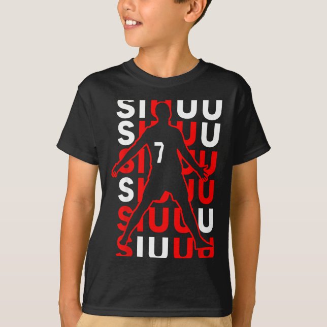 Siuuuu Funny Soccer Present For Soccer Lovers Fan  T-Shirt (Front)