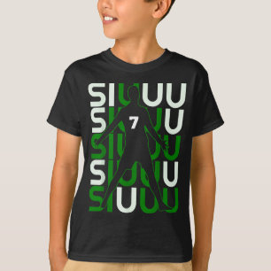 Siuuuu Funny Soccer Present For Soccer Lovers Fan  T-Shirt