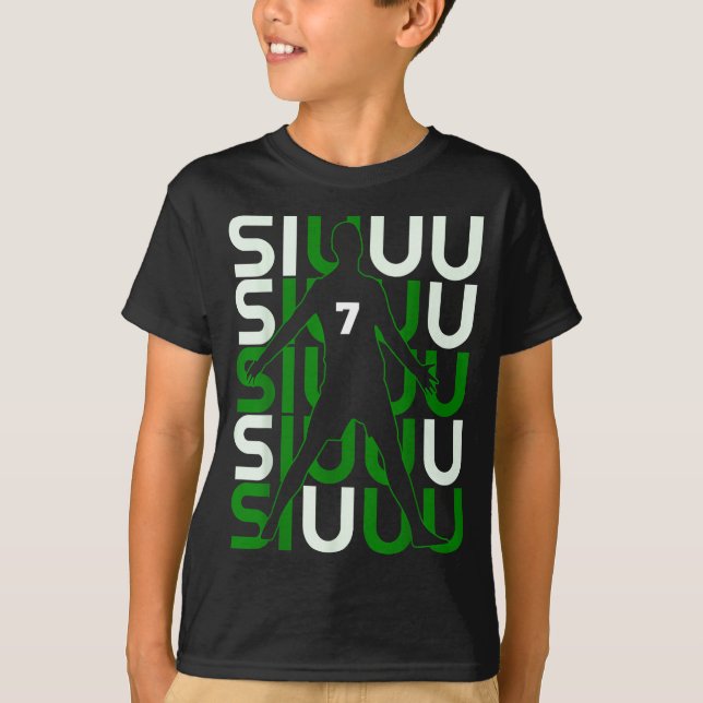 Siuuuu Funny Soccer Present For Soccer Lovers Fan  T-Shirt (Front)