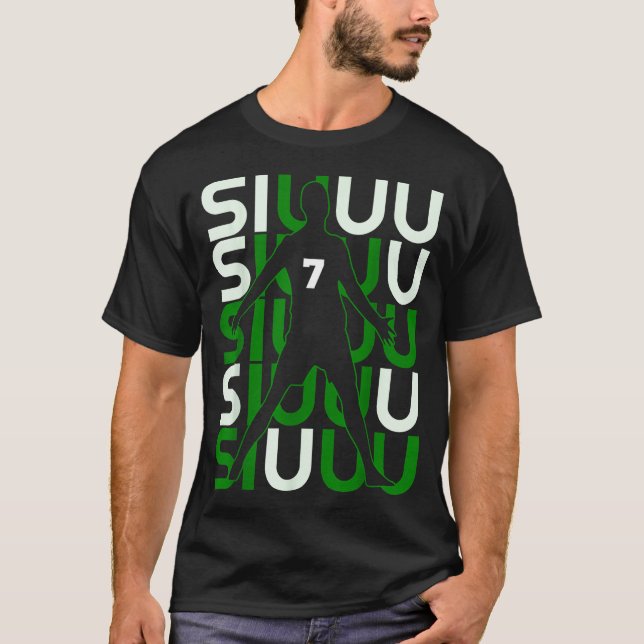 Siuuuu Funny Soccer Present For Soccer Lovers Fan  T-Shirt (Front)