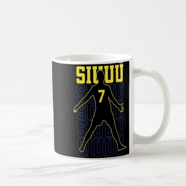 Siuuuu Funny Soccer Present For Soccer Lovers Fans Coffee Mug (Right)