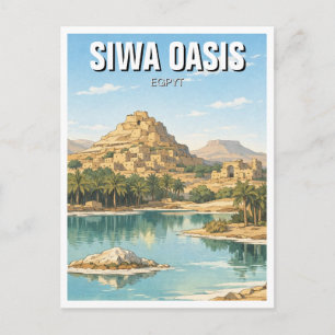 Siwa Oasis Egypt Travel Postcard