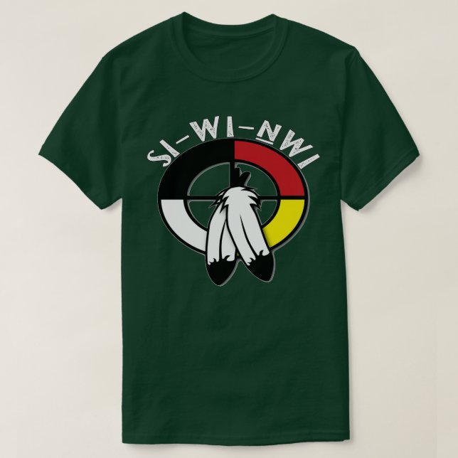 SiWiNwi Medicine Wheel Native American First Natio T-Shirt (Design Front)