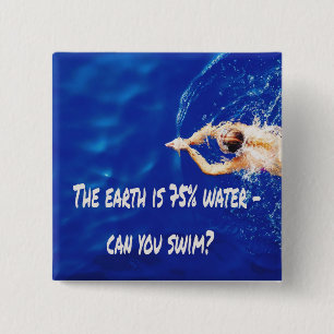 Siwmming Swim Team Love to Swim Pool Button