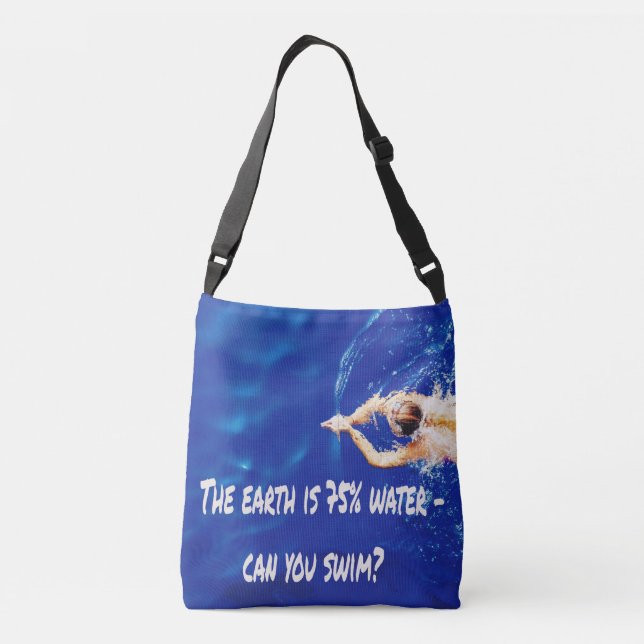 Siwmming Swim Team Love to Swim Pool Crossbody Bag (Back)