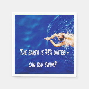 Siwmming Swim Team Love to Swim Pool Napkins