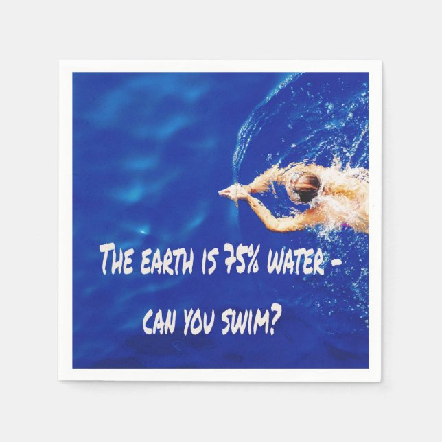 Siwmming Swim Team Love to Swim Pool Napkins (Front)