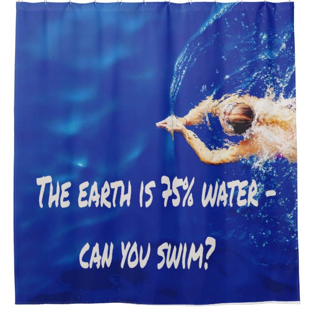 Siwmming Swim Team Love to Swim Pool Shower Curtain (Front)