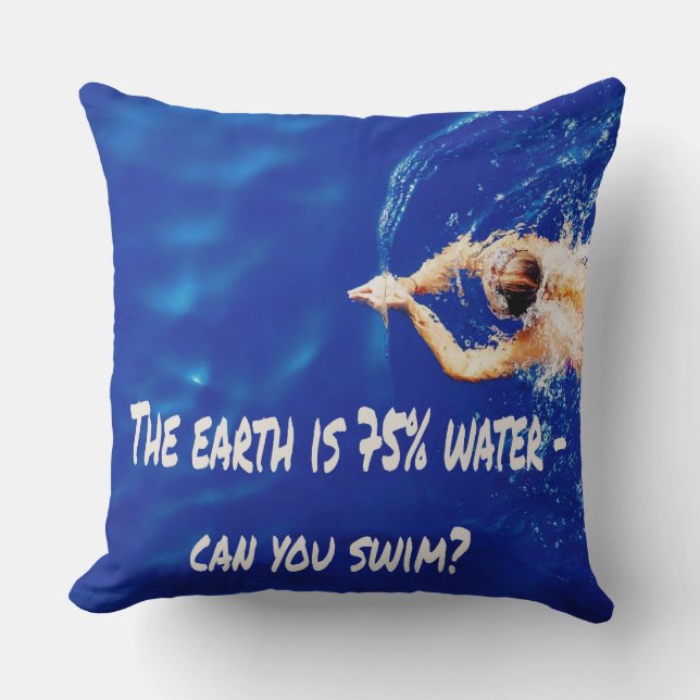 Siwmming Swim Team Love to Swim Pool Throw Pillow (Front)