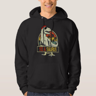 Six A Saurus Rex Dinosaur  Six A Saurus Mother's Hoodie