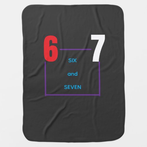 Six and Seven – Trendy Minimal Number Design Baby Blanket