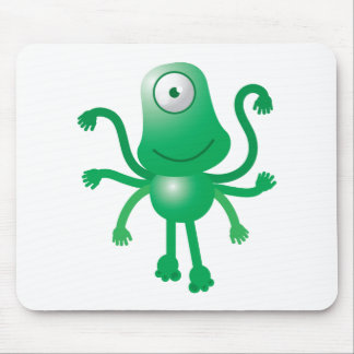 six armed alien with only one eye mouse pad