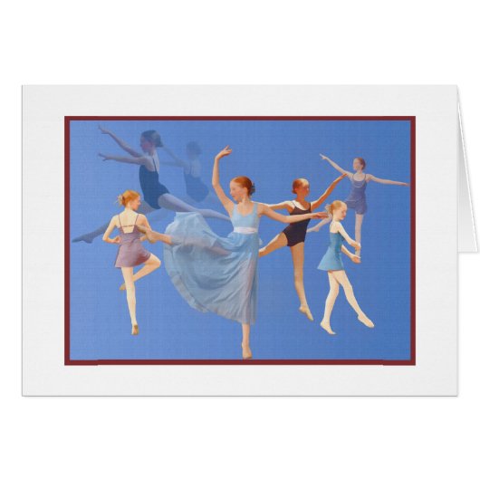 Six Ballerinas Dancing Cards (Front Horizontal)