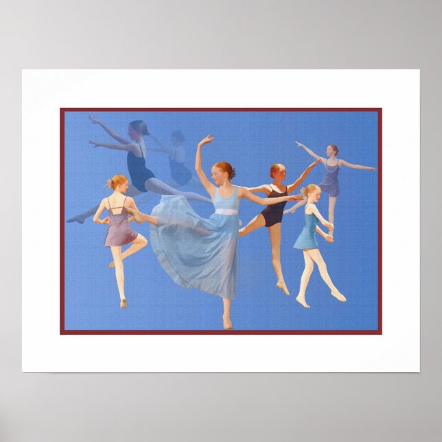Six Ballerinas Dancing Poster (Front)