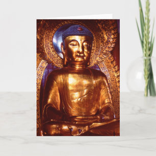 Six Banyan Tree Temple Buddha Greeting Card