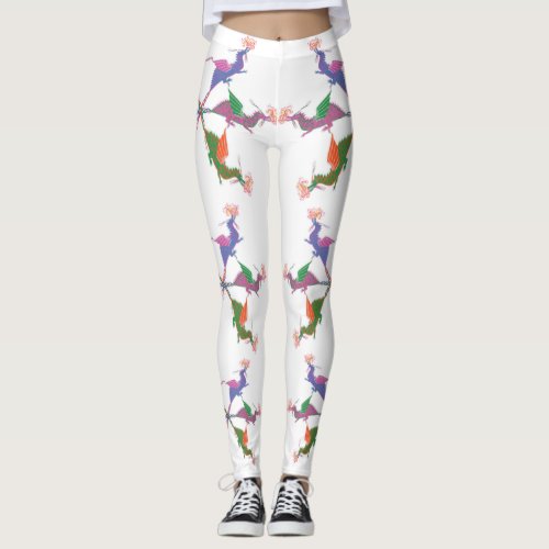 Six Celtic Knot Dragons Leggings