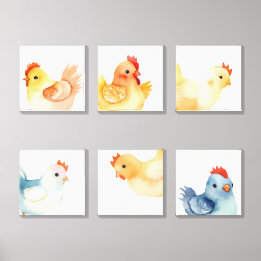 Six Chickens Photo Tile