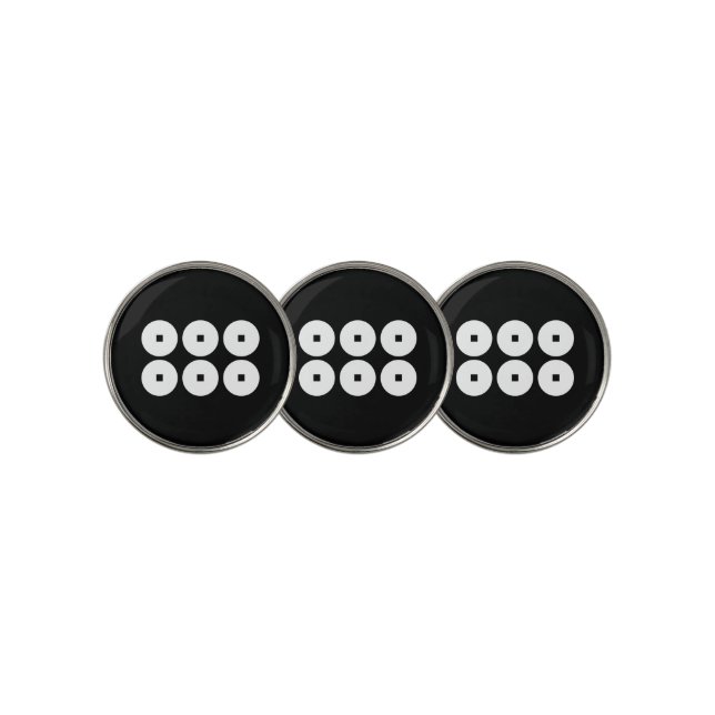 Six coins golf ball marker (3 Up)
