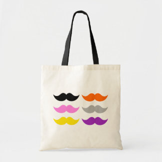 Six Colored Mustaches Moustaches Tote Bag