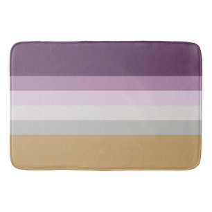Six Colors - Blue Violet Purple Pink Gray Yellow Bath Mat