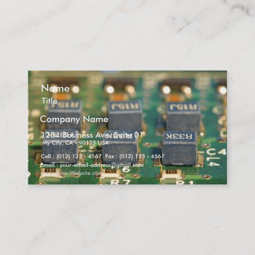 Six Computers Chips Circuits Business Card