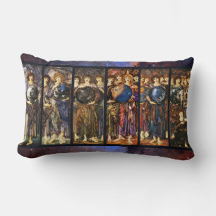 SIX DAYS OF CREATION ANGELS by Edward Burne Jones Lumbar Pillow