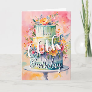Six Decades of Color: Happy 60th Birthday Card