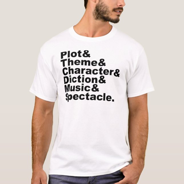 Six Element of Poetics and Drama by Aristotle T-Shirt (Front)