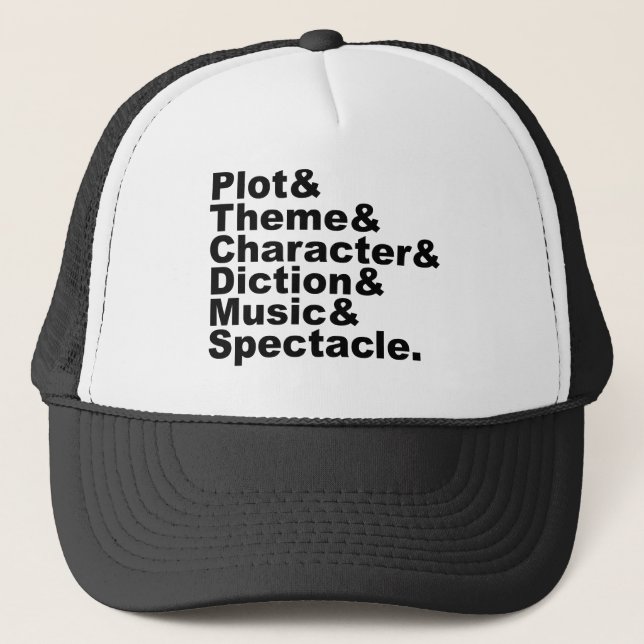 Six Element of Poetics and Drama by Aristotle Trucker Hat (Front)