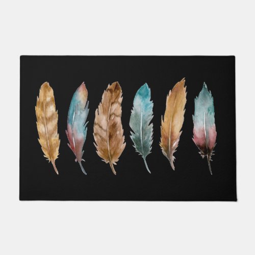 Six Feathers Door Mat