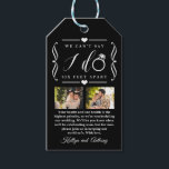Six Feet Apart Wedding Postponement Change of Date Gift Tags<br><div class="desc">Things don't always go to plan but don't worry, we've got you covered. This collection is perfect for anyone needing to postpone or reschedule their wedding due to Covid. The design allows you to add 2 personalized photos of your choice, along with easy customization of the bold typography wording. This...</div>