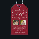 Six Feet Apart Wedding Postponement Change of Date Gift Tags<br><div class="desc">Things don't always go to plan but don't worry, we've got you covered. This collection is perfect for anyone needing to postpone or reschedule their wedding due to Covid. The design allows you to add 2 personalized photos of your choice, along with easy customization of the bold typography wording. This...</div>