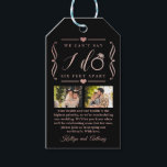 Six Feet Apart Wedding Postponement Change of Date Gift Tags<br><div class="desc">Things don't always go to plan but don't worry, we've got you covered. This collection is perfect for anyone needing to postpone or reschedule their wedding due to Covid. The design allows you to add 2 personalized photos of your choice, along with easy customization of the bold typography wording. This...</div>