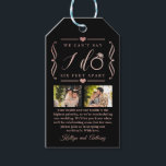 Six Feet Apart Wedding Postponement Change of Date Gift Tags<br><div class="desc">Things don't always go to plan but don't worry, we've got you covered. This collection is perfect for anyone needing to postpone or reschedule their wedding due to Covid. The design allows you to add 2 personalized photos of your choice, along with easy customization of the bold typography wording. This...</div>