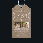 Six Feet Apart Wedding Postponement Change of Date Gift Tags<br><div class="desc">Things don't always go to plan but don't worry, we've got you covered. This collection is perfect for anyone needing to postpone or reschedule their wedding due to Covid. The design allows you to add 2 personalized photos of your choice, along with easy customization of the bold typography wording. This...</div>