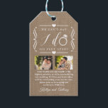 Six Feet Apart Wedding Postponement Change of Date Gift Tags<br><div class="desc">Things don't always go to plan but don't worry, we've got you covered. This collection is perfect for anyone needing to postpone or reschedule their wedding due to Covid. The design allows you to add 2 personalized photos of your choice, along with easy customization of the bold typography wording. This...</div>