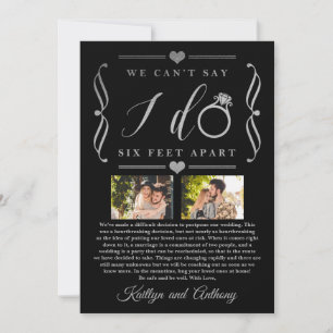 Six Feet Apart Wedding Postponement Change of Date Save The Date