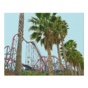 Six Flags Magic Mountain Faux Canvas Print
