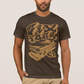 Six Four (crisp Gold) T-shirt by DeluxeWear at Zazzle