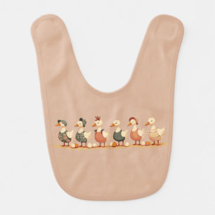 Six Geese A-Laying Cut-Out Stencil-Style 4 Baby Bib