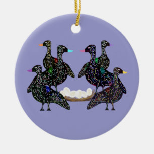 Six Geese A Laying Ornament