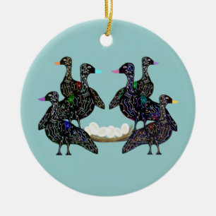 Six Geese A Laying Ornament
