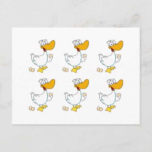 Six Geese a_Laying Postcard