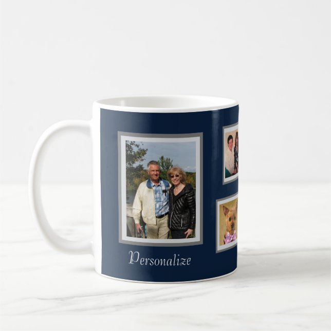 SIX HAPPY PHOTOS FAMILY TRAVEL PETS FRIENDS   COFFEE MUG (Left)